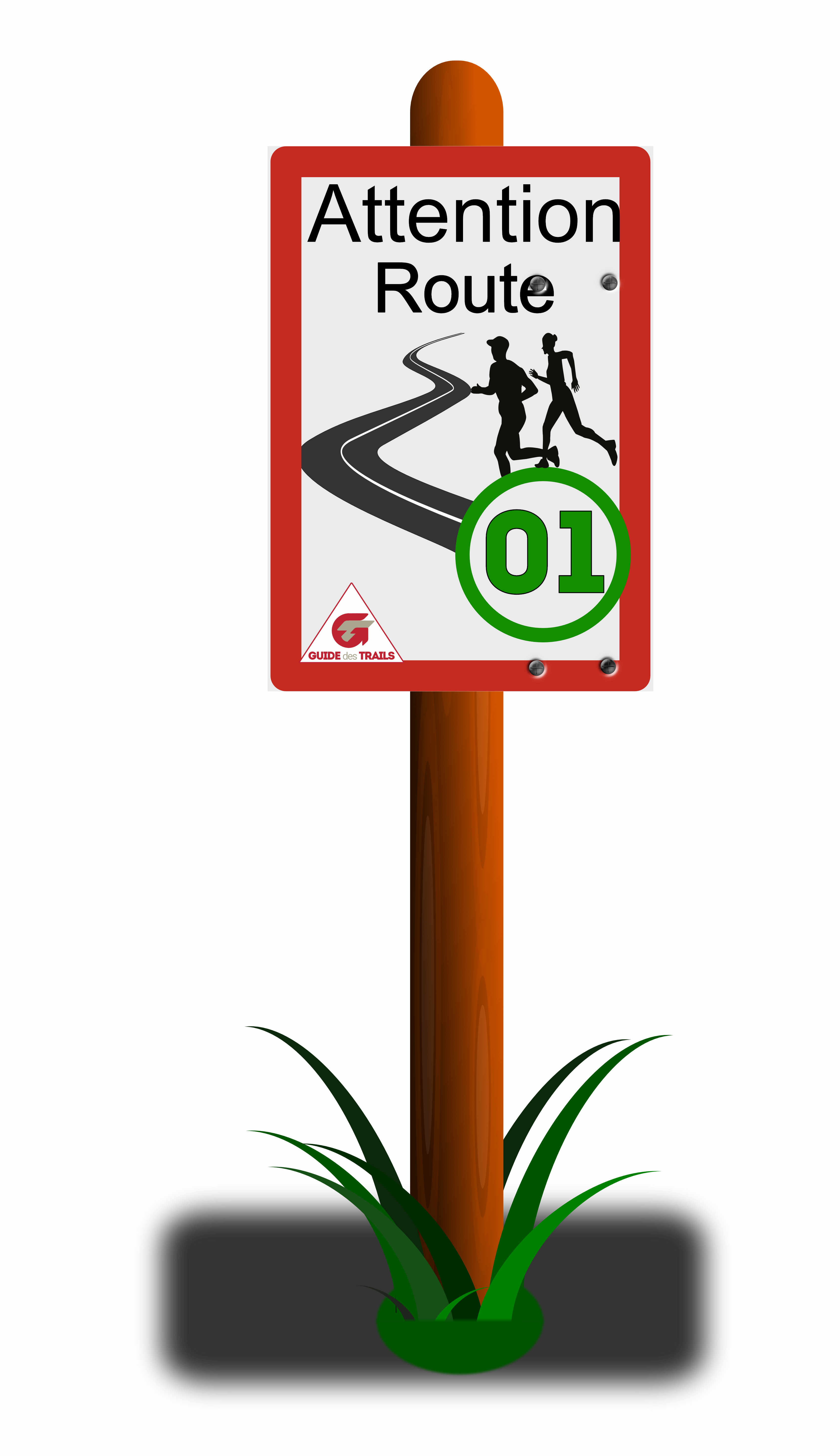 panneau attention coureur panneau attention coureur